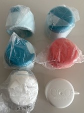 6 x Tupperware EcoEasy Deckel Ersatz Türkis Grün Weiß 7369 & 6830 Trinkflasche