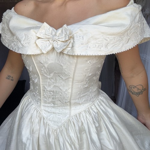 Vintage 80er jahre brautkleid - vintage,