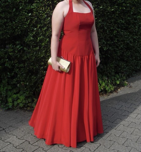 Rotes neckholder ballkleid - neckholder,