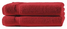 2 Badetücher rot 100x150 cm