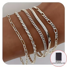 Armband Set 5tlg Silber
