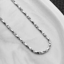 Halskette mit verdrehten Gliedern Edelstahl Damen Herren Ankerkette