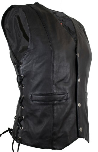 Damen lederweste bikerweste - damen,