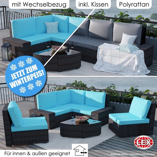 Xxl polyrattan lounge set - polyrattan,