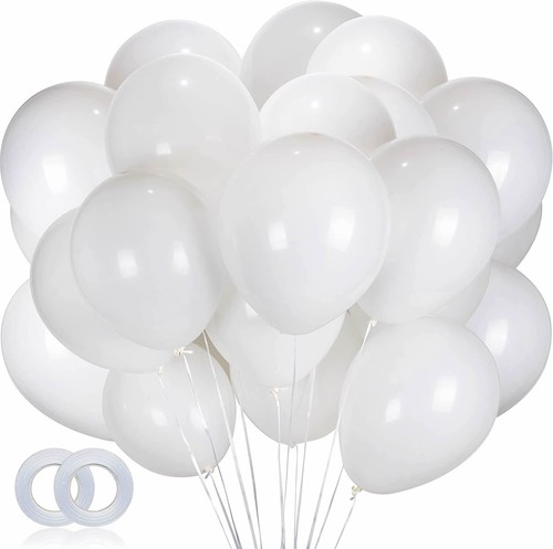 100 weisse luftballons - 100, helium