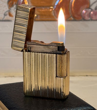 S.T. Dupont Ligne 1 kleines vergoldetes Feuerzeug gewartet Vintage Authentic France