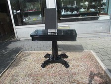 Biedermeier Konsole / Spieltisch um 1860, Hochglanz schwarz