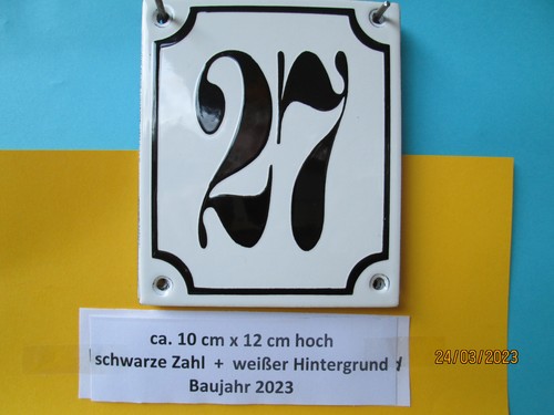 Hausnummer emaille 27 - hausnummer,