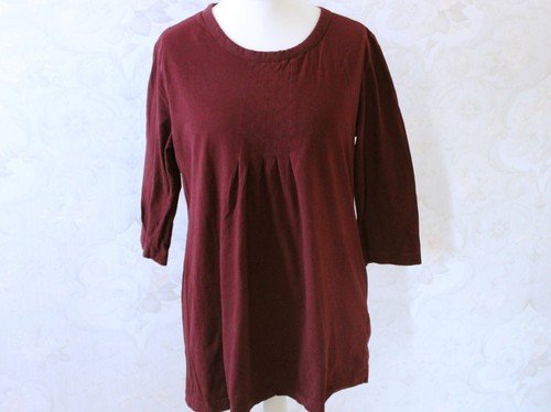 Longshirt weinrot uni - weinrot,