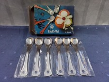 6 WMF Eislöffel, WMF Cromargan, Serie Happy Life (Hängebesteck), unbenutzt