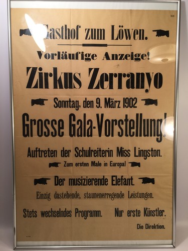 Zirkusplakat 1902 werbeplakat - 1902,