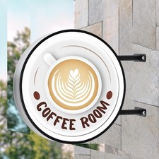 Rund 50cm LED Leuchtkasten Doppelseitig Leuchtreklame Nasenschild Lichtwerbung