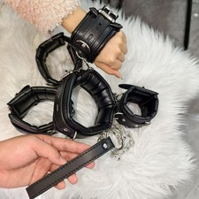 PU Leder Sm handschellen handfesseln Halsband BDSM Fetich Extreme Anfänger Paare