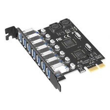 7 Port USB 3.0 PCI Express Erweiterungskarte PCIe Karte Anschluss Karte 5 Gbps