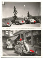 105/560 FOTO OLDTIMER  FAHRZEUG  TECHNIK WERBUNG LEDERHOSE FERNGLAS BMW ISETTA