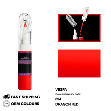 Für VESPA DRAGON RED 894 Touch Up Lackstift Pinsel Fix Kit Kratzer Chip Set M...