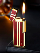 Elegantes, schmales Derui Gas Feuerzeug im Vintage Design mit Geschenkbox - NEU