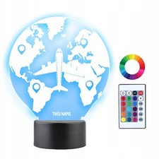 3D LED Nachttischlampe Flugzeug mit Gravur