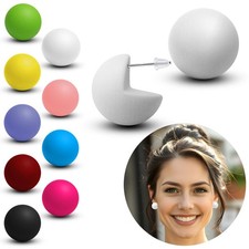 Bunte Ohrstecker aus mattem