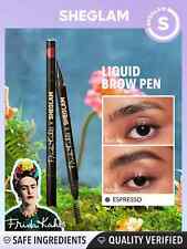 SHEGLAM X Frida Kahlo Brow Icon Liquid Brow Pen Chocolate Black Spooli Brush