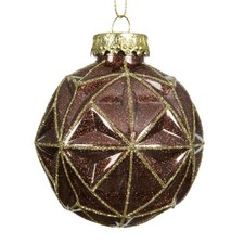 Weihnachtskugel Braun mit