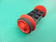 Lego Eisenbahn Achse schwarz Radsatz Räder 4,5V  Lok Waggon Zug 7049b (230923C1)