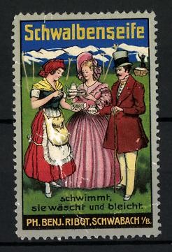 Reklamemarke schwalbenseife - reklamemarke,