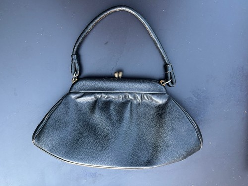 Vintage leder bügeltasche - leder,