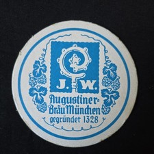 Bier Bardeckel Sammlerstück München München Deutscher Augustiner Brau Markenware