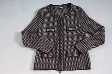 *golléhaug collection* schicke schwarz-graue Strickjacke Gr. 38