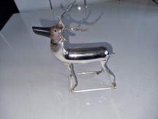 Bimini Lauscha Hirsch ca .1910 Mundgeblasen Hohlglas Rarität 15.5cm Hoch