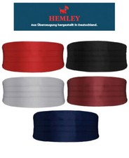 Kummerbund SEIDE Satin Hemley Deutschland in 5 FARBEN 85 bis 118 cm Wählen