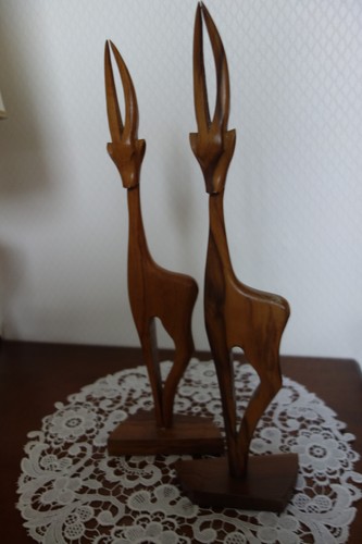 Tierfiguren gemsen aus holz - gemsen,