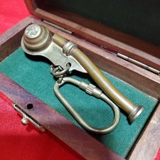 Schlüsselanhänger Bootsmannspfeife Messing Kupfer Holzbox Deko Maritim Kroatien
