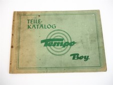 Vidal Tempo Boy mit Motor ILO WU250 TE250 Ersatzteilkatalog Ersatzteilliste 1952