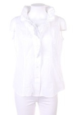 MARCO PECCI Blouse Top Volants Frills D 42 white