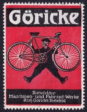 Werbemarke Fahrrad „Göricke“ Bielefelder Maschinen- u. Fahrrad-Werke