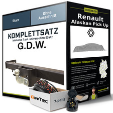 Für RENAULT Alaskan Pick Up Anhängerkupplung starr +eSatz 7pol uni 08.2017-jetzt