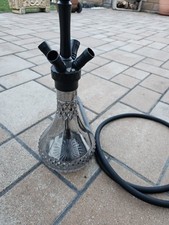 Wasserpfeife Shisa ca. 70cm Komplettset 4 Schlauchanschlüsse Glas gebraucht