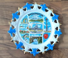 Wandteller Sammelteller USA Washington Porzellan 21,5cm zum Aufhängen
