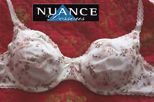 NEU HÜBSCHER BÜGEL BH BLÜMCHEN SPITZE 75 80 C PETITE FLEUR creme *291899