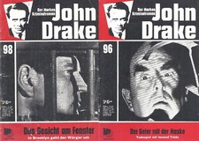 Bandnummer 96 + 89: "GEHEIMAUFTRAG FÜR JOHN DRAKE", Marken- Verlag von 1964