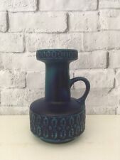 Fohr Keramik Vase blaue  Henkelvase West Germany 471-18 Vintage 60er 70er retro