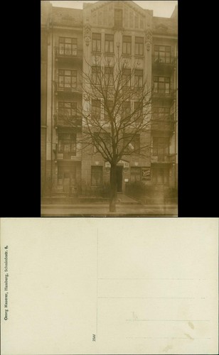 Ansichtskarte hamburg villa - ansichtskarte,