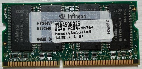 Infineon hys64v8220gdl b - infineon, hys64v8220gdl-8-b