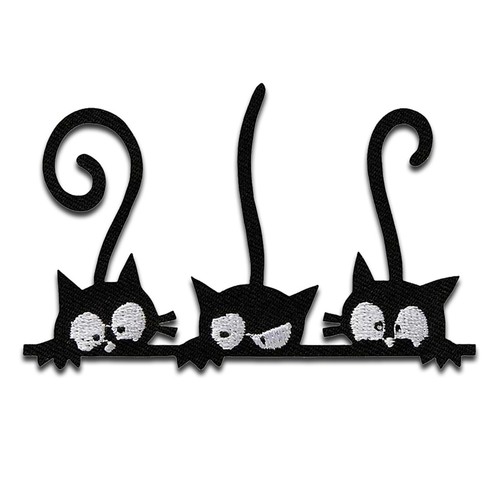 Drei katzen tier aufnäher - drei,