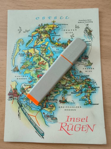 Insel rügen landkarte - ak,
