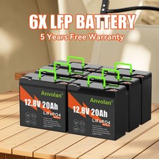 6XLithiumbatterie 12V 20Ah mit