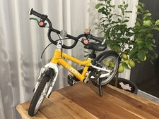 Woom 2 Fahrrad Kinder, 14 Zoll, Gelb Weiß
