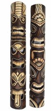 2 Tiki Masken 100cm Hawaii